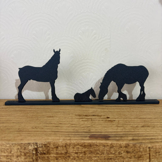 Heavy Horse Family Silhouette Topper