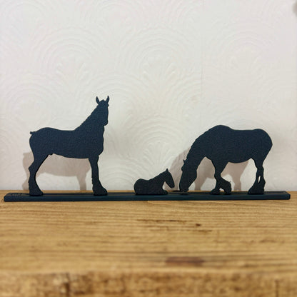 Heavy Horse Family Silhouette Topper