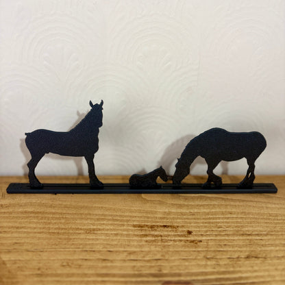 Heavy Horse Family Silhouette Topper