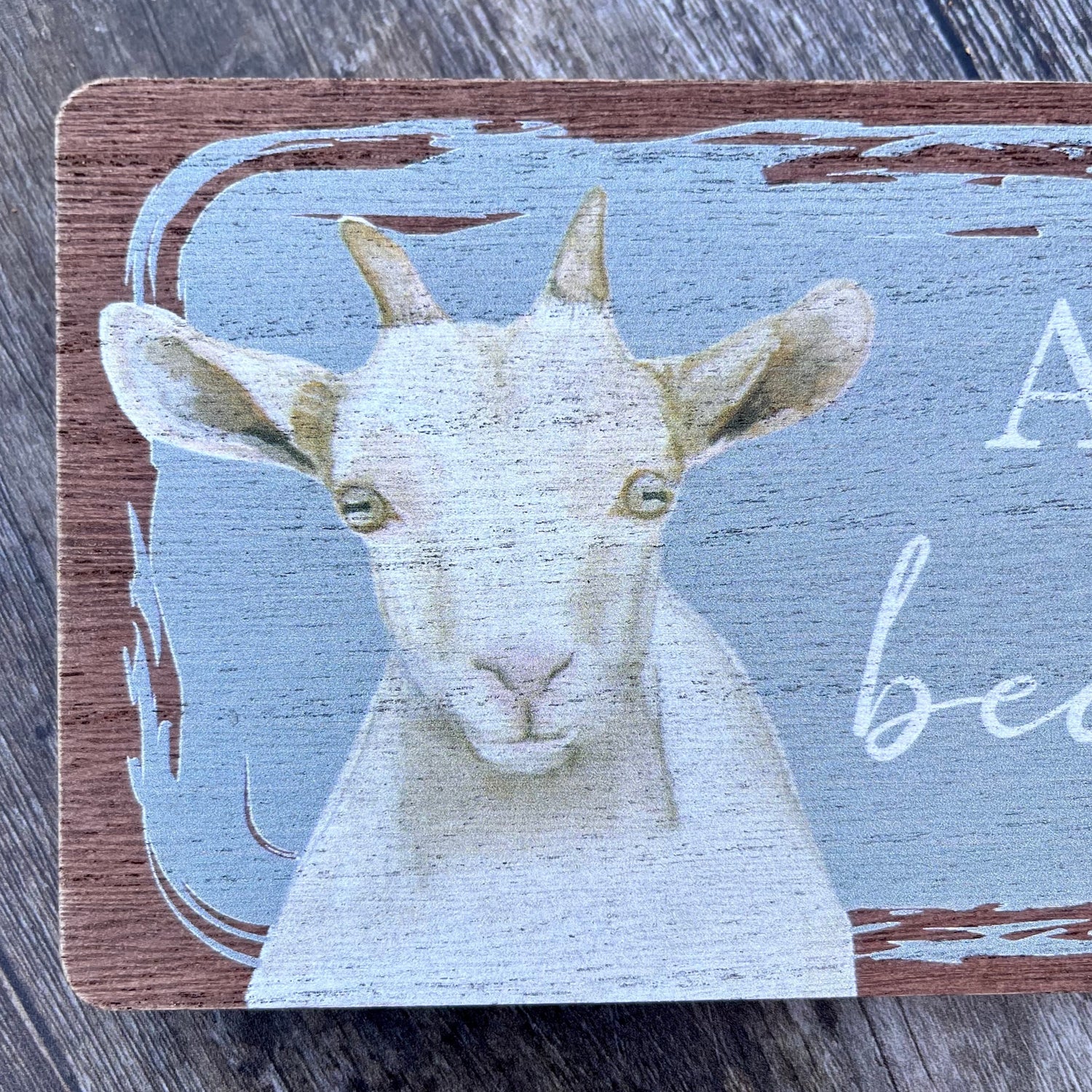 Goat Wooden Plaque