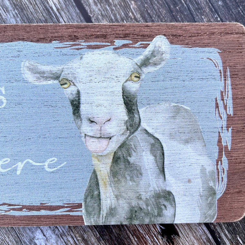 Goat Wooden Plaque