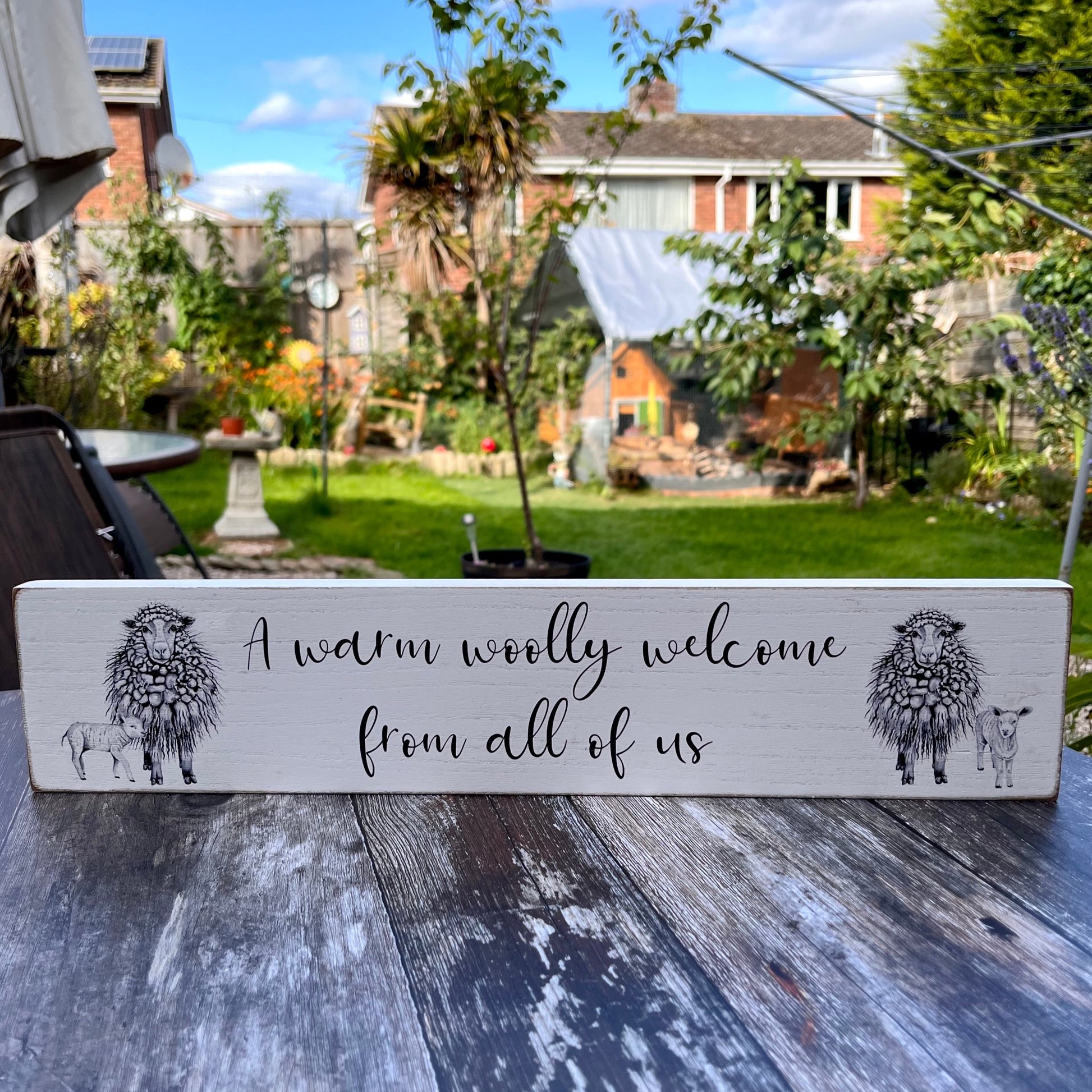 Woolly Welcome House Sign