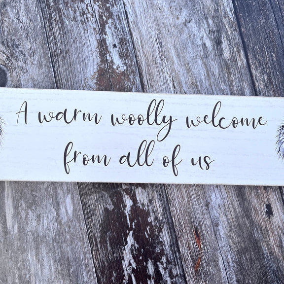 Woolly Welcome House Sign