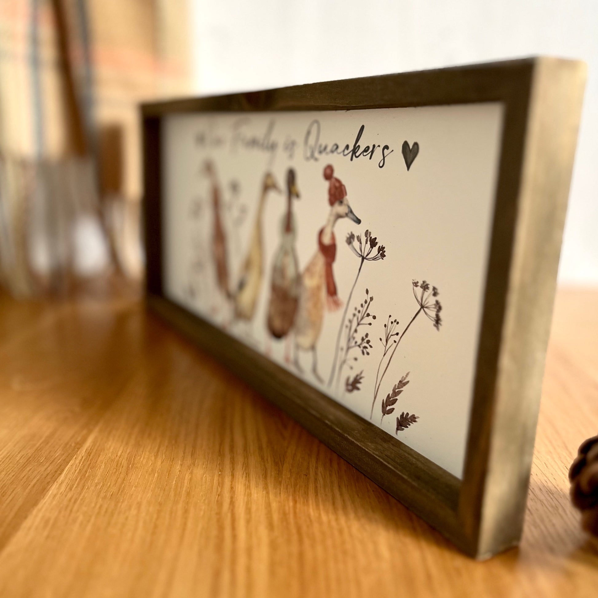 Duck Family Plaque Right Side Fade