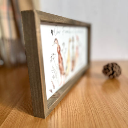 Duck Family Plaque Left Side Fade