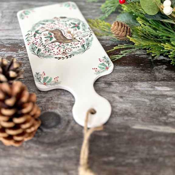 Ceramic Christmas Stag Trivet From Top