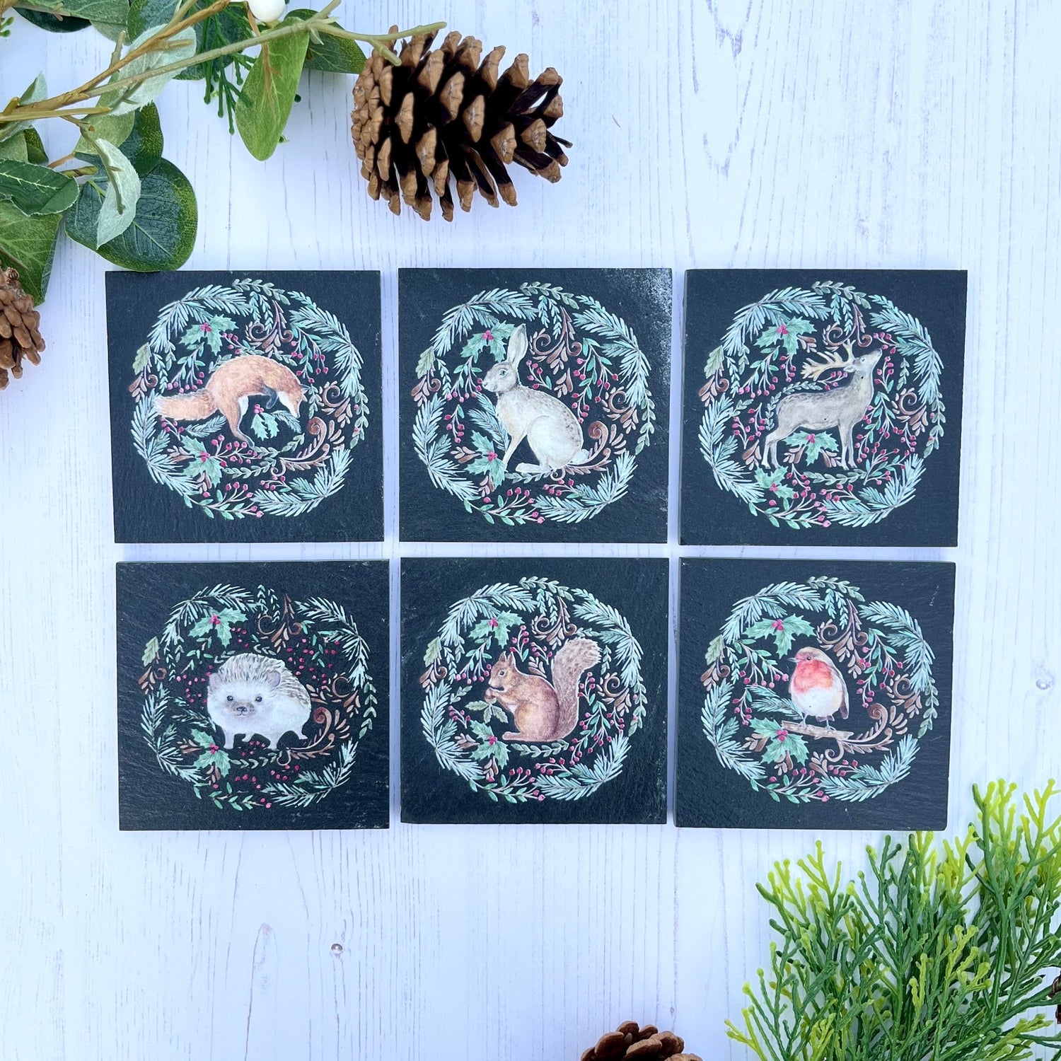 Woodland Animal Coaster Set Together