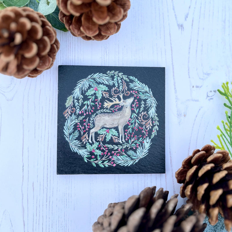 Woodland Animal Coaster Set Stag