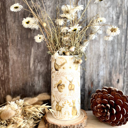 Woodland Animal Vase With Flower Display