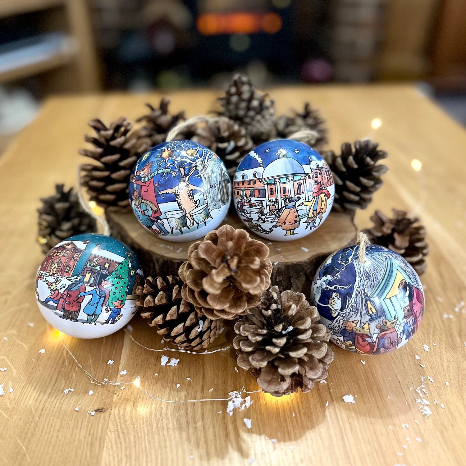 Christmas Animal Bauble Designs Full Set Together 