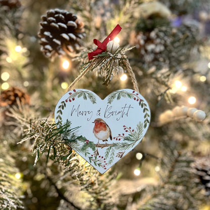 Merry & Bright Robin Heart Styled