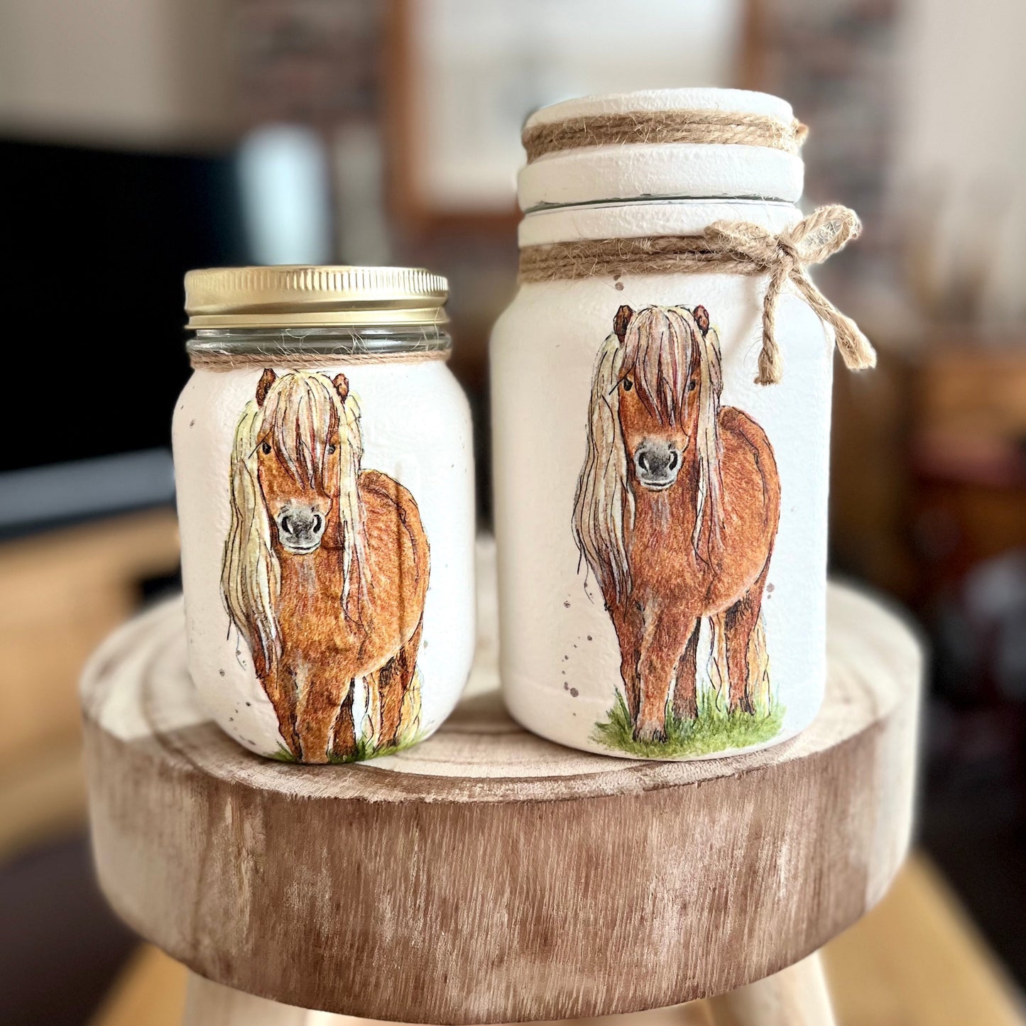 Horse Glass Jars
