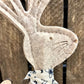 Close up of Freestanding Rabbit Face Details