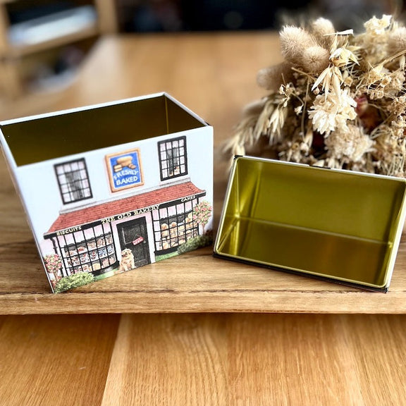 Nostalgic Bakery Tin with lid Removed Showing inside