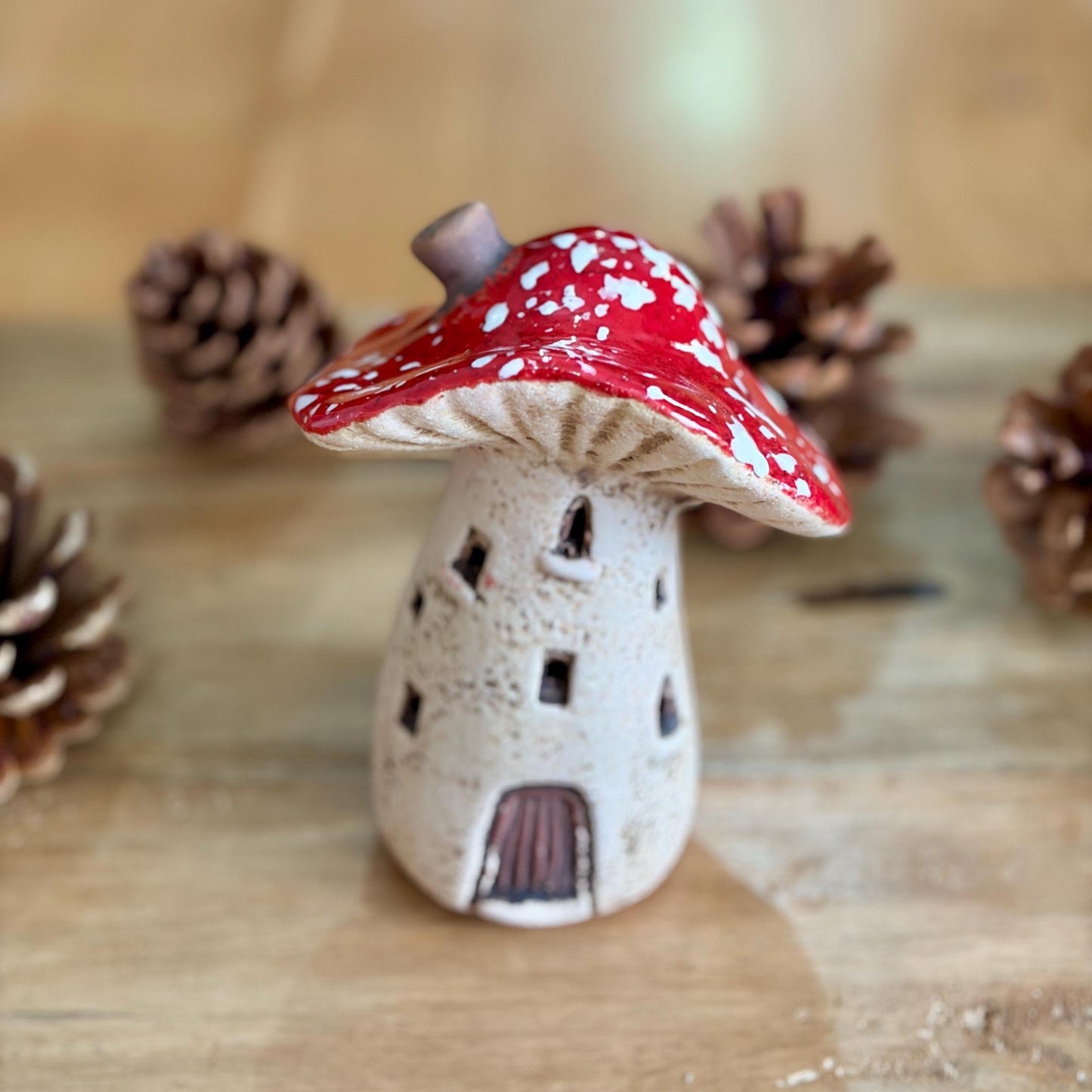 LED Light Up Mushroom House