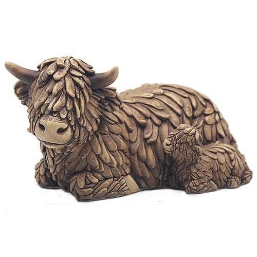 Highland Cow Mum/Dad & Baby Resin Ornament