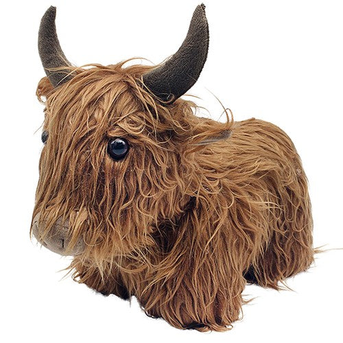 Fluffy Standing Highland Cow Doorstop