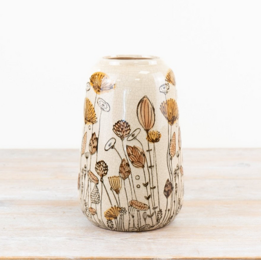 Summer Floral Vintage Vase
