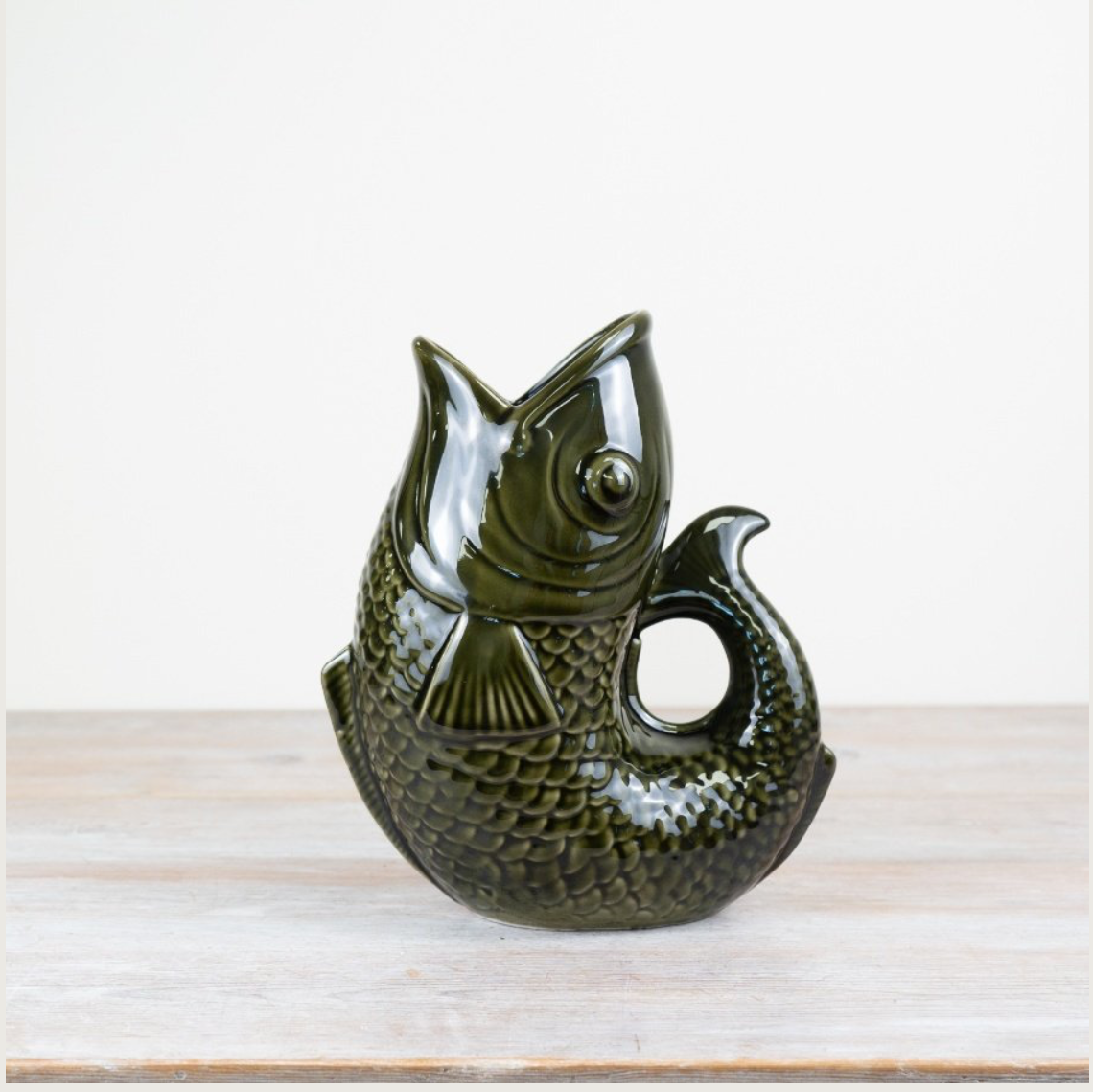 Dark Green Gluggle Jug