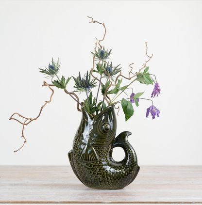 Dark Green Gluggle Jug