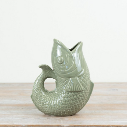 Sage Green Gluggle Jug