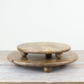 Round Wooden Candle Plate