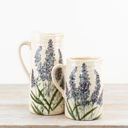 Ceramic Wavy Lavender Jug