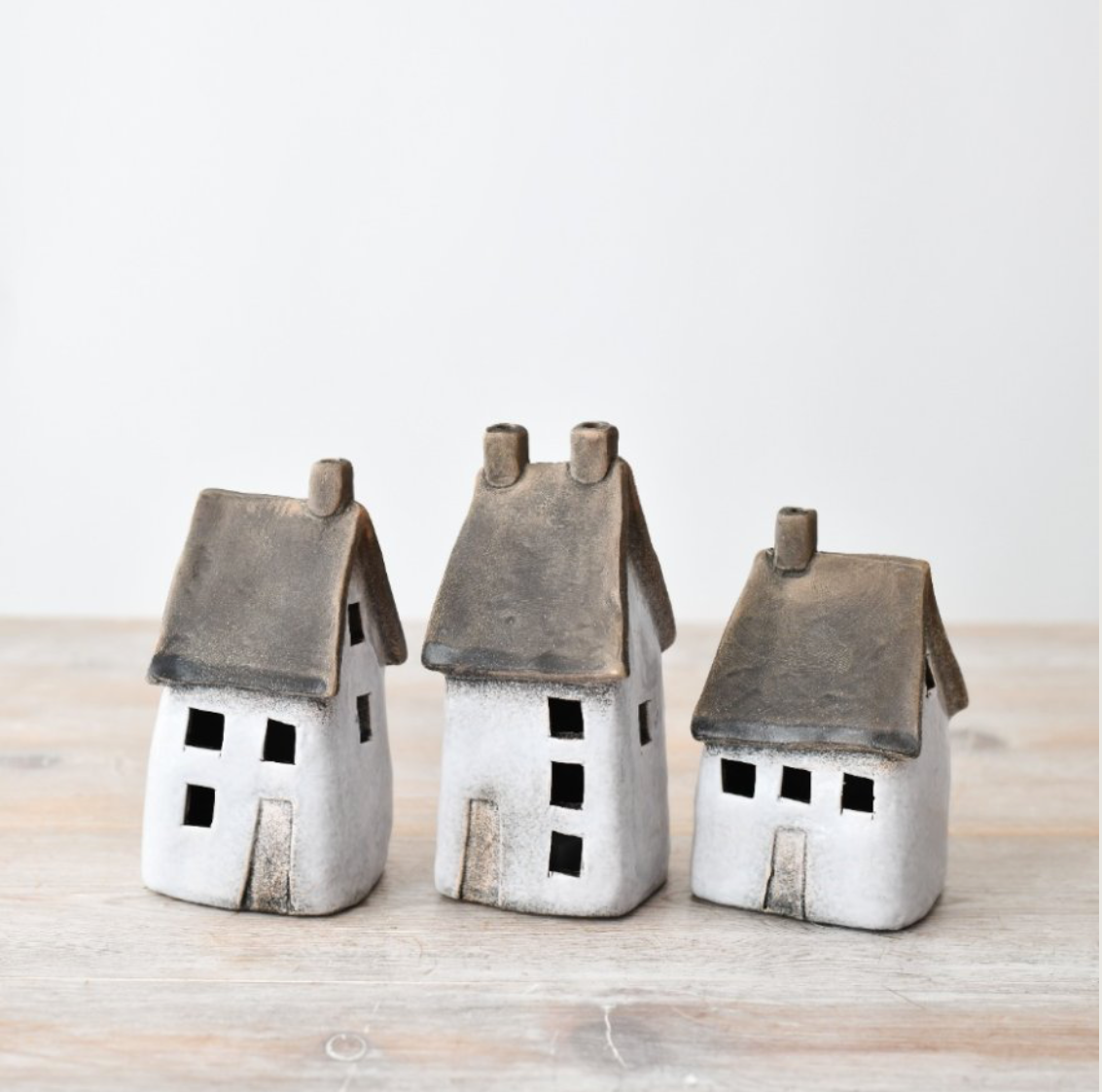 Ceramic L.E.D Light Up Houses