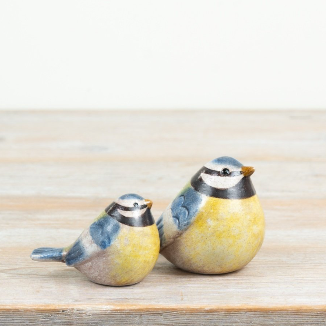 Stoneware Sitting Blue Tit Bird