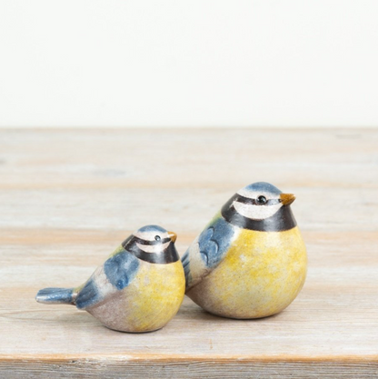 Stoneware Sitting Blue Tit Bird