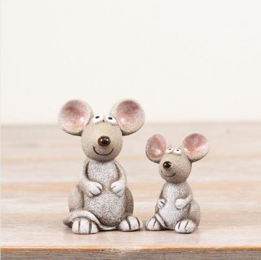 Sitting Stoneware Mouse