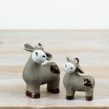 Stoneware Grey Donkey Ornament
