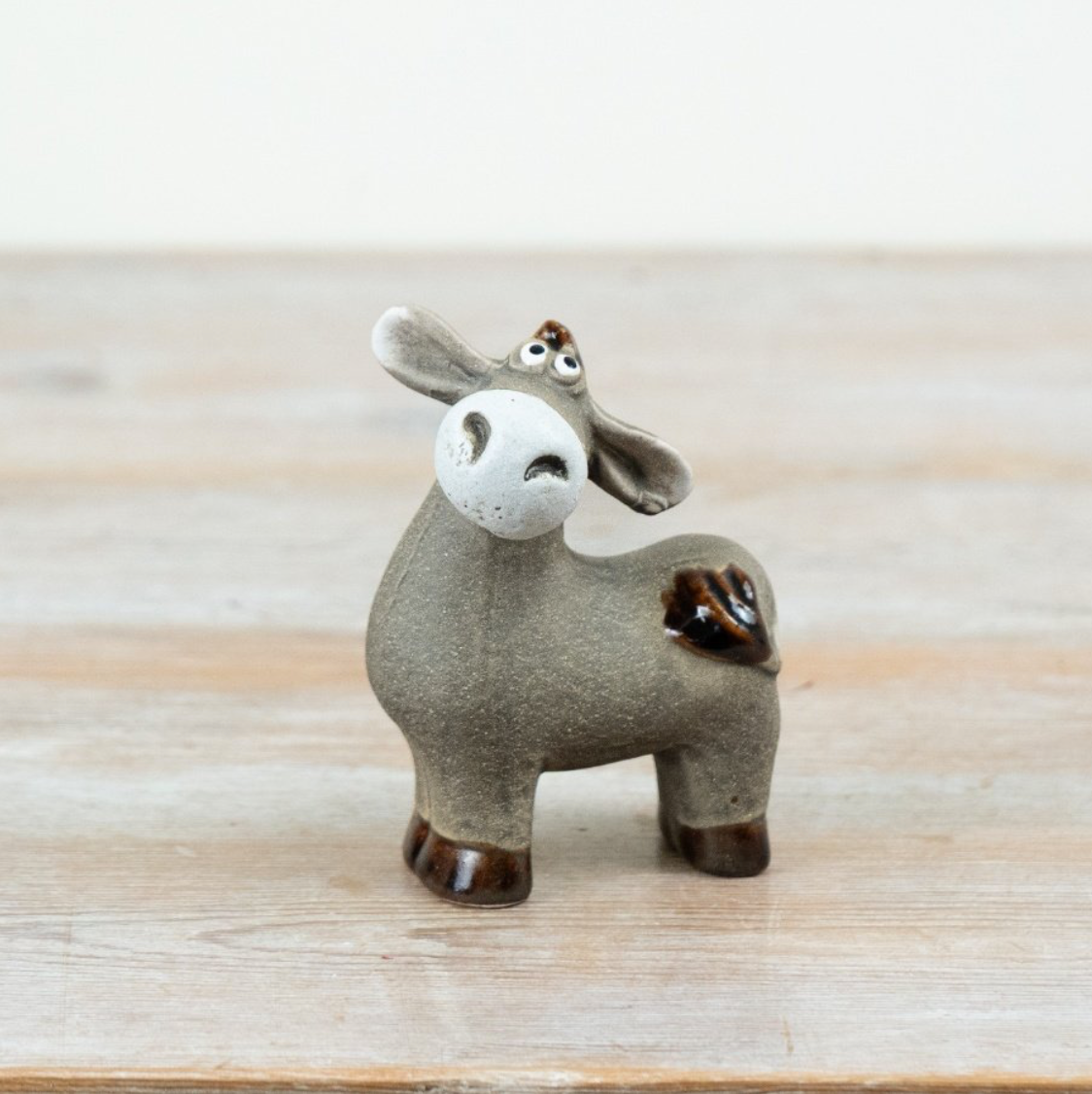 Stoneware Grey Donkey Ornament