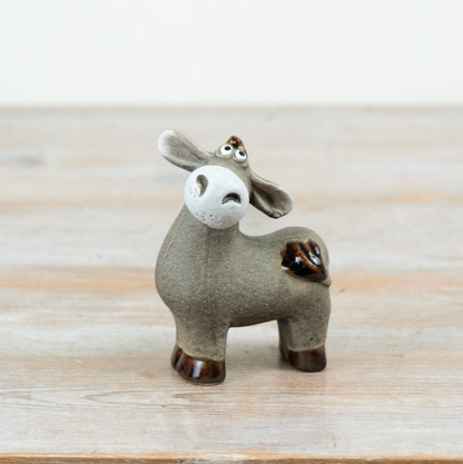Stoneware Grey Donkey Ornament