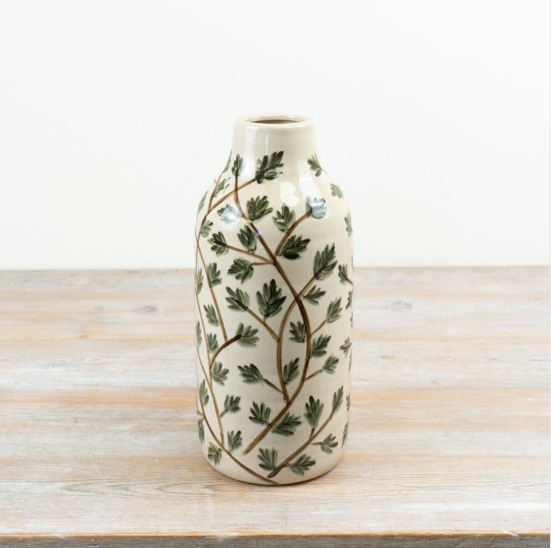 Ceramic Vintage Leaf Vase