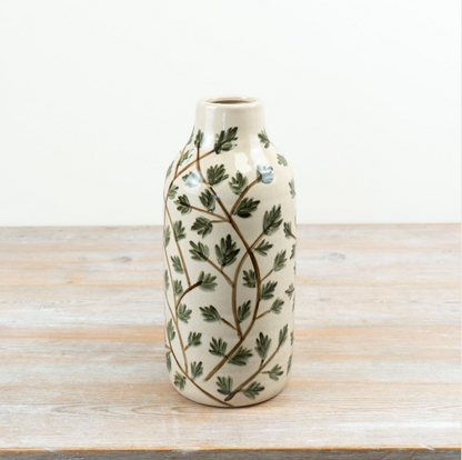 Ceramic Vintage Leaf Vase