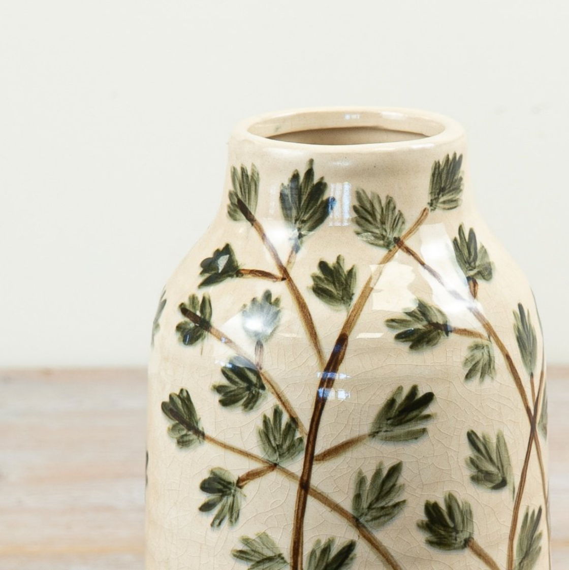 Ceramic Vintage Leaf Vase