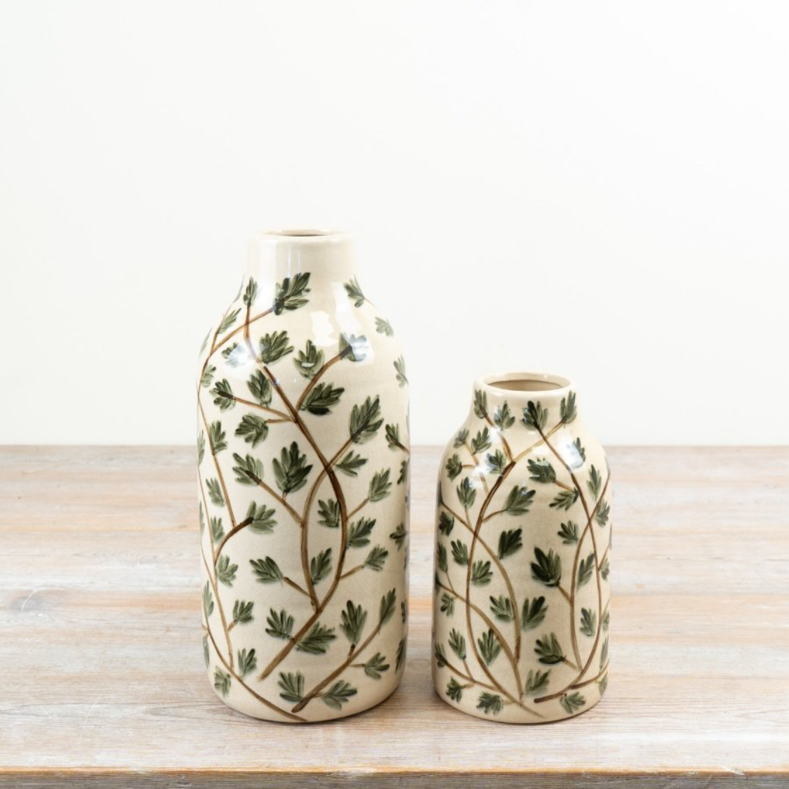 Ceramic Vintage Leaf Vase