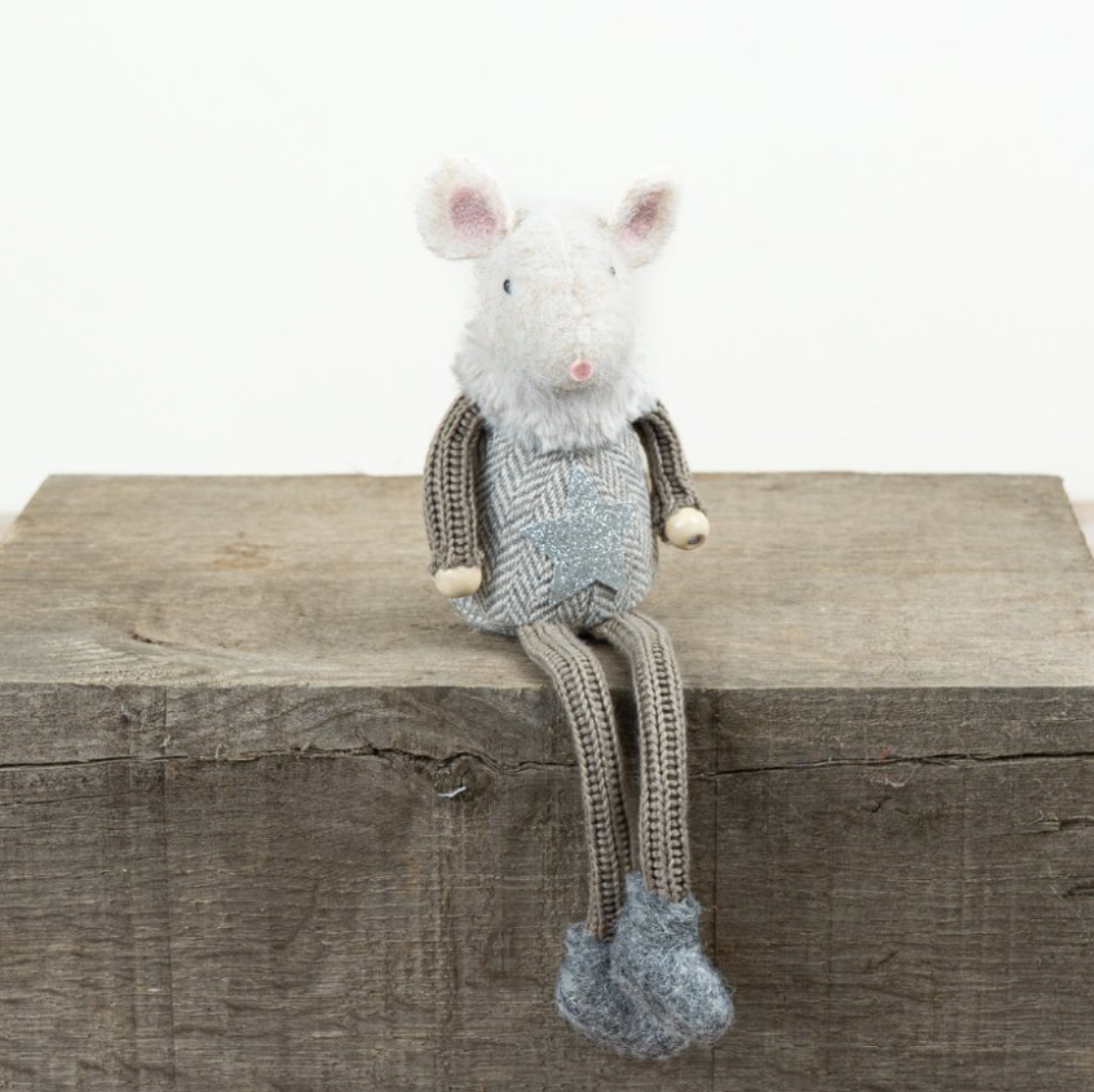 Festive Fabric Mouse Shelf Sitter