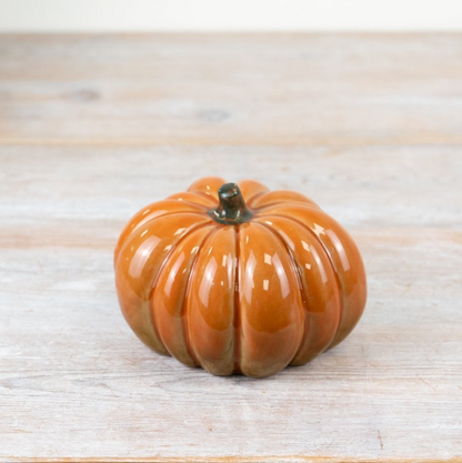 Round Ceramic Pumpkin Ornament