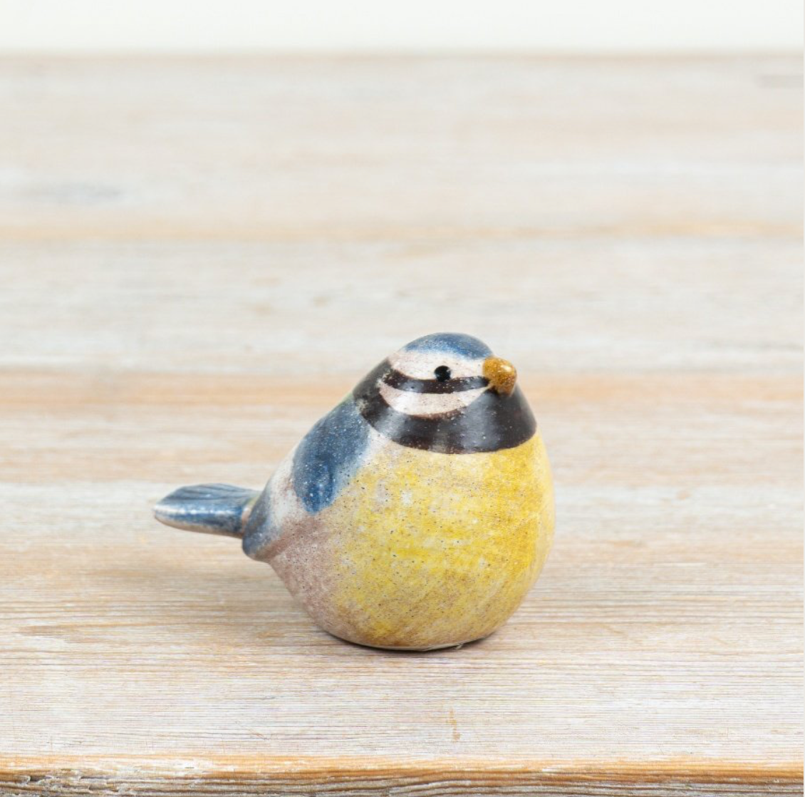 Stoneware Sitting Blue Tit Bird