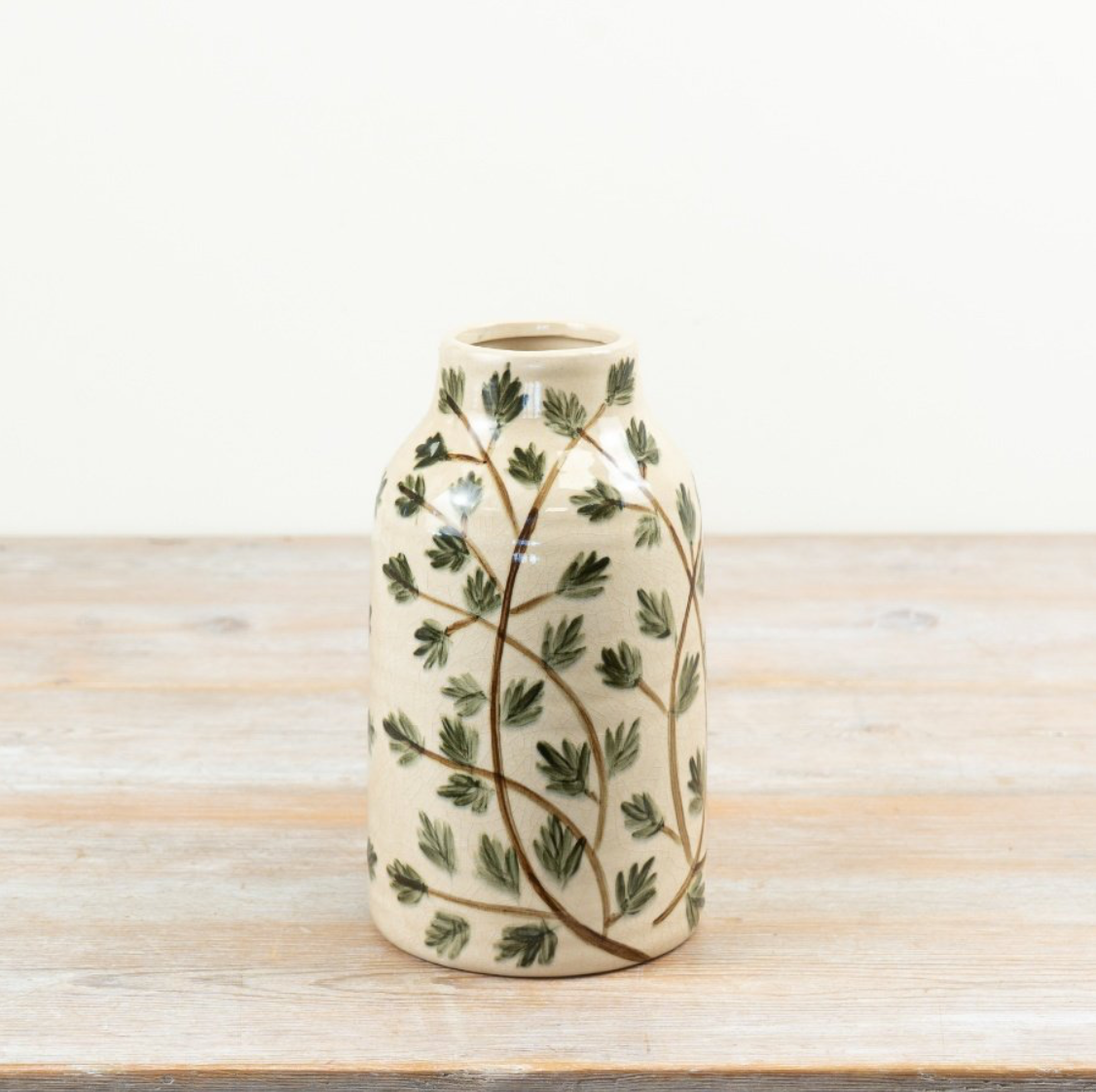 Ceramic Vintage Leaf Vase