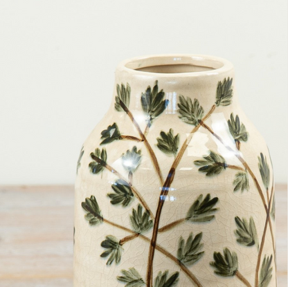 Ceramic Vintage Leaf Vase