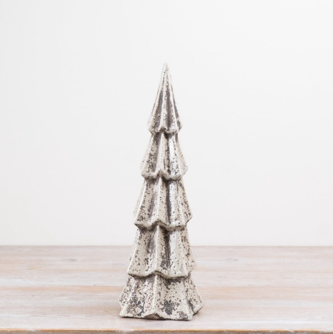 Tall White Shimmer Fur Tree