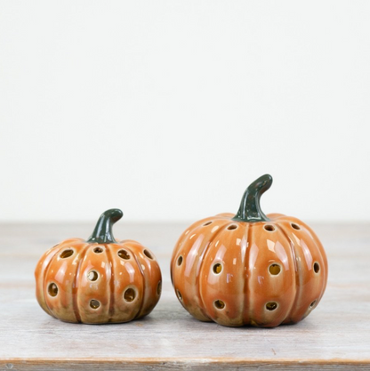 Ceramic L.E.D Pumpkin Ornament