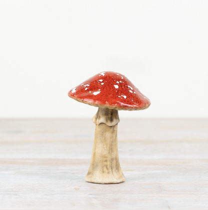 Red Ceramic Toadstools