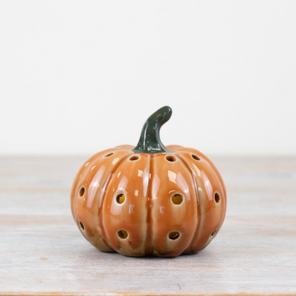 Ceramic L.E.D Pumpkin Ornament