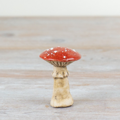 Red Ceramic Toadstools
