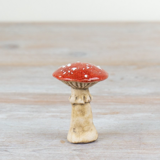 Red Ceramic Toadstools