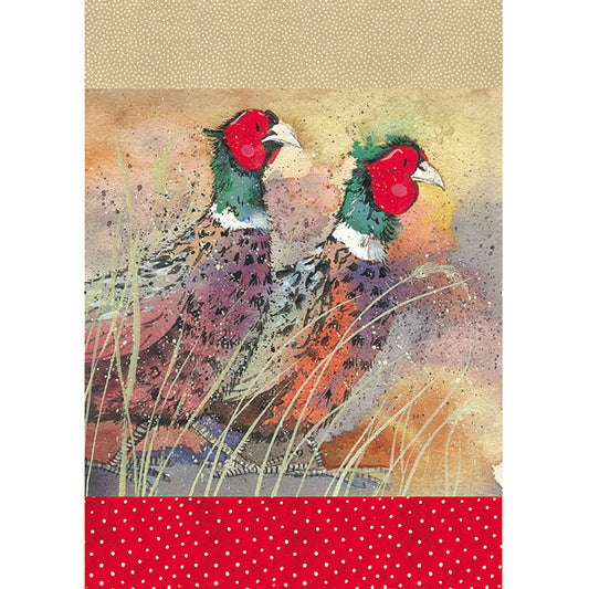 Alex Clark Polka Dot Pheasant Tea Towel | 100% Cotton